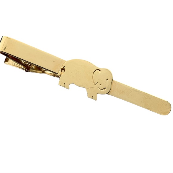 Vintage tie clip “GOLDEN LUCKY ELEPHANT” - Picture 1 of 5